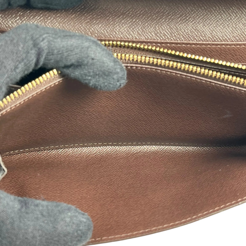Louis Vuitton Sarah Damier Ebene Portefeuille Long Wallet - Brown 