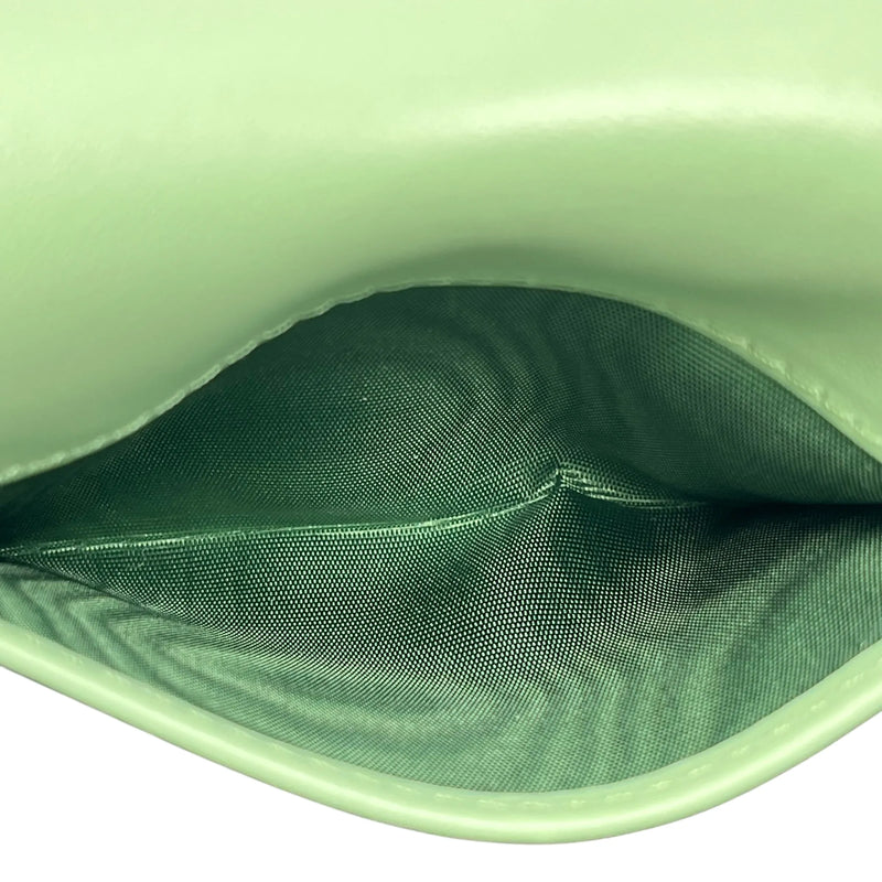 PRADA Saffiano Leather Tri-fold Compact Wallet - Green 