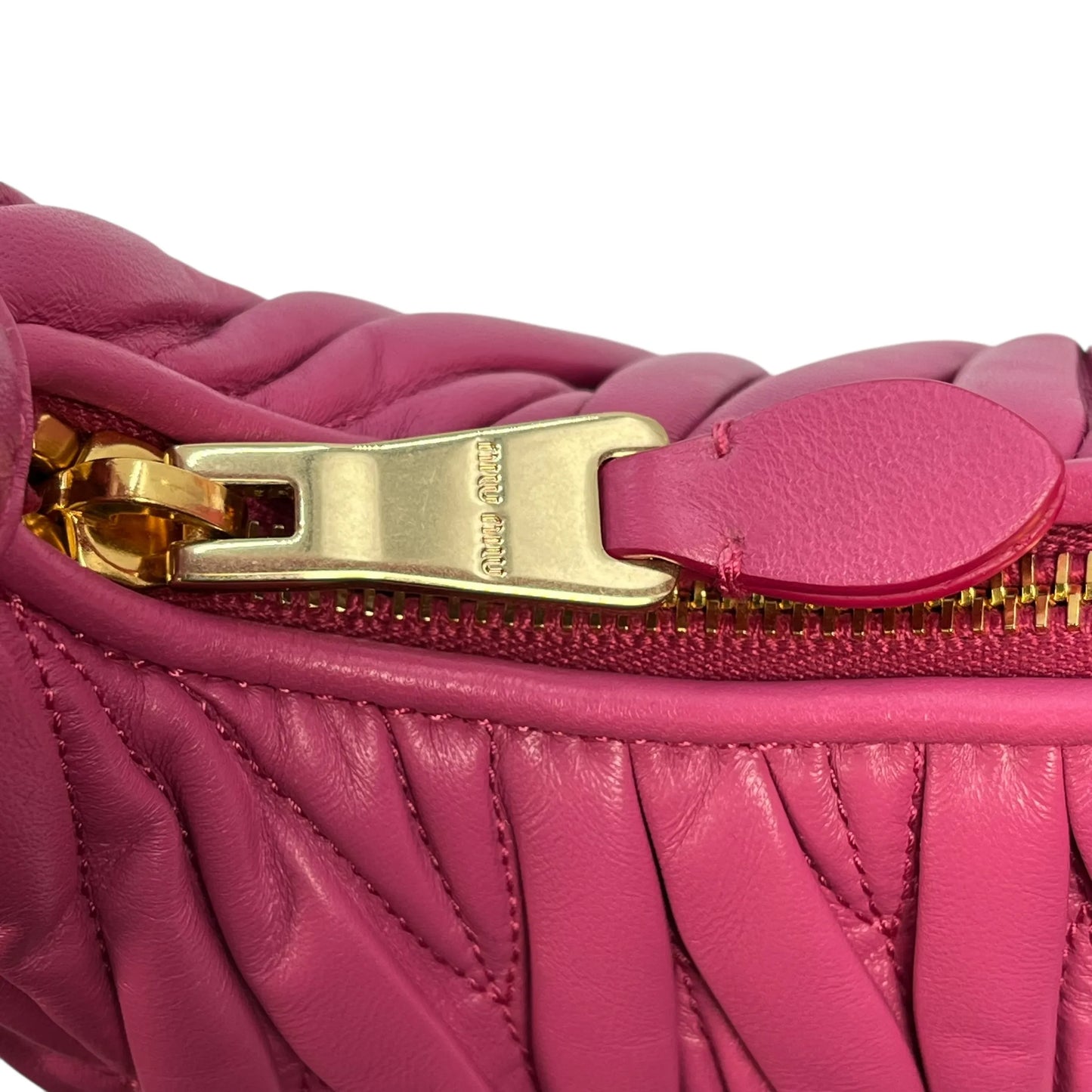 MiuMiu ワンダー マテラッセレザー ハンドバッグ ショルダーバッグ - ピンク