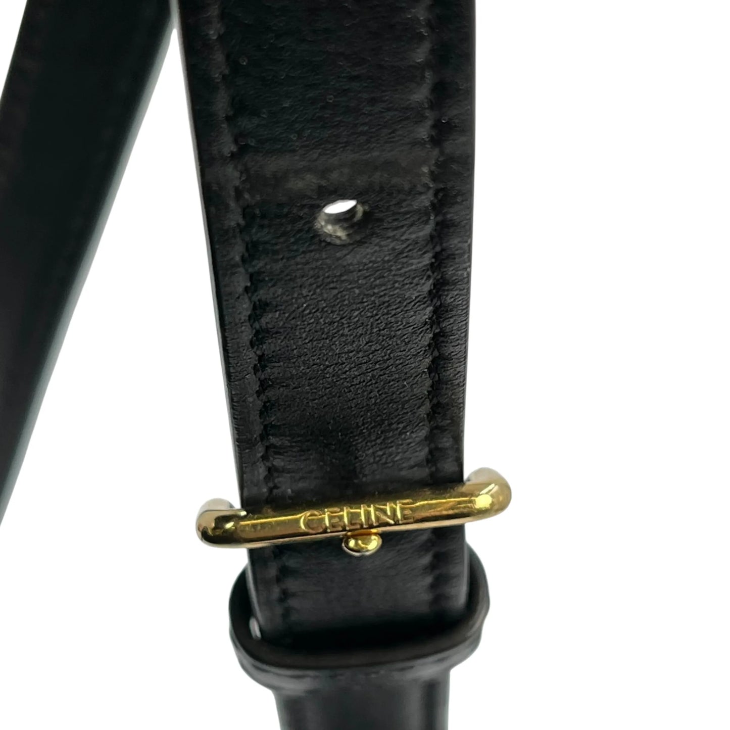 CELINE Small Bucket Cuir Triomphe Calfskin Shoulder Bag - Black 