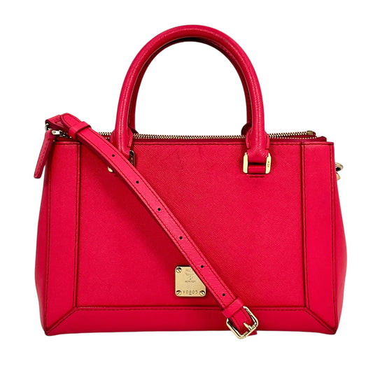 MCM Leather Handbag/Shoulder Bag - Pink 