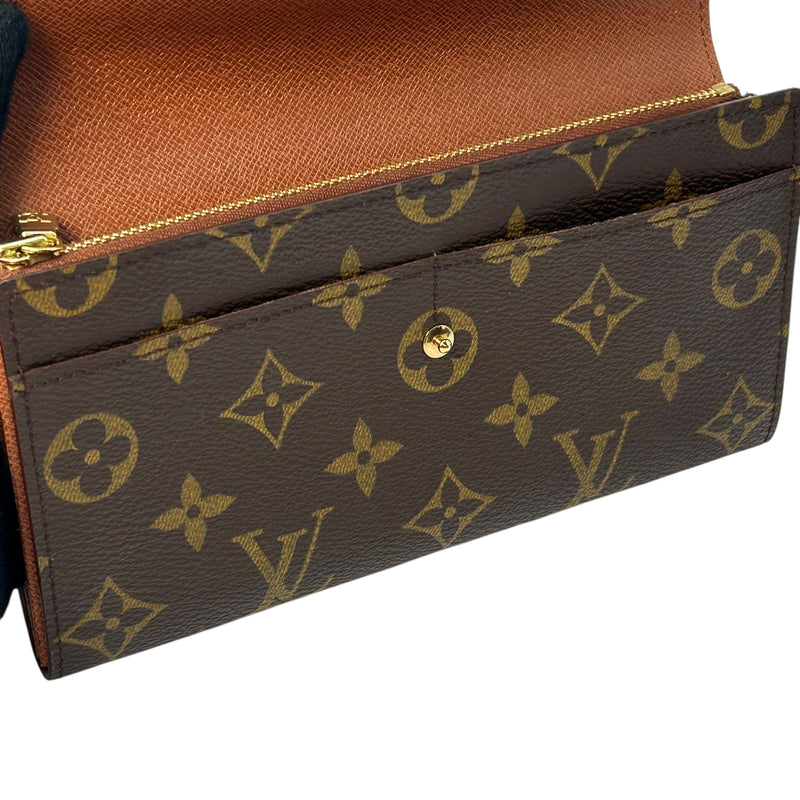 Louis Vuitton モノグラム キャンバス ポルトモネ クレディ 長財布 - ブラウン