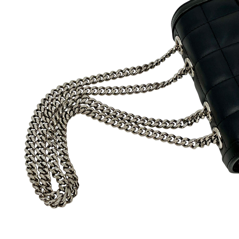 GUCCI Deco Leather Mini Chain Shoulder Bag - Black 
