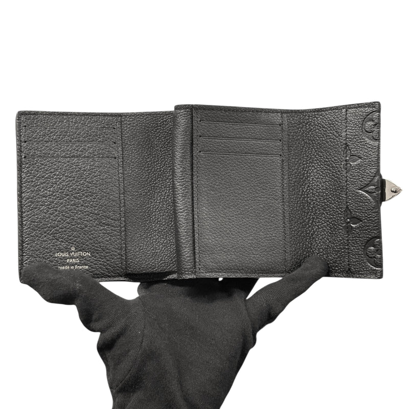 Louis Vuitton Monogram Empreinte Portefeuille Metis Tri-fold Compact Wallet - Noir Black 