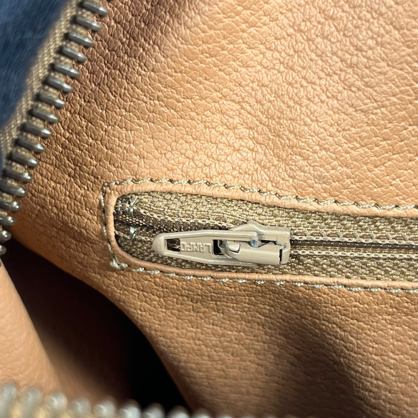 CELINE Macadam Boston Canvas Handbag - Brown 