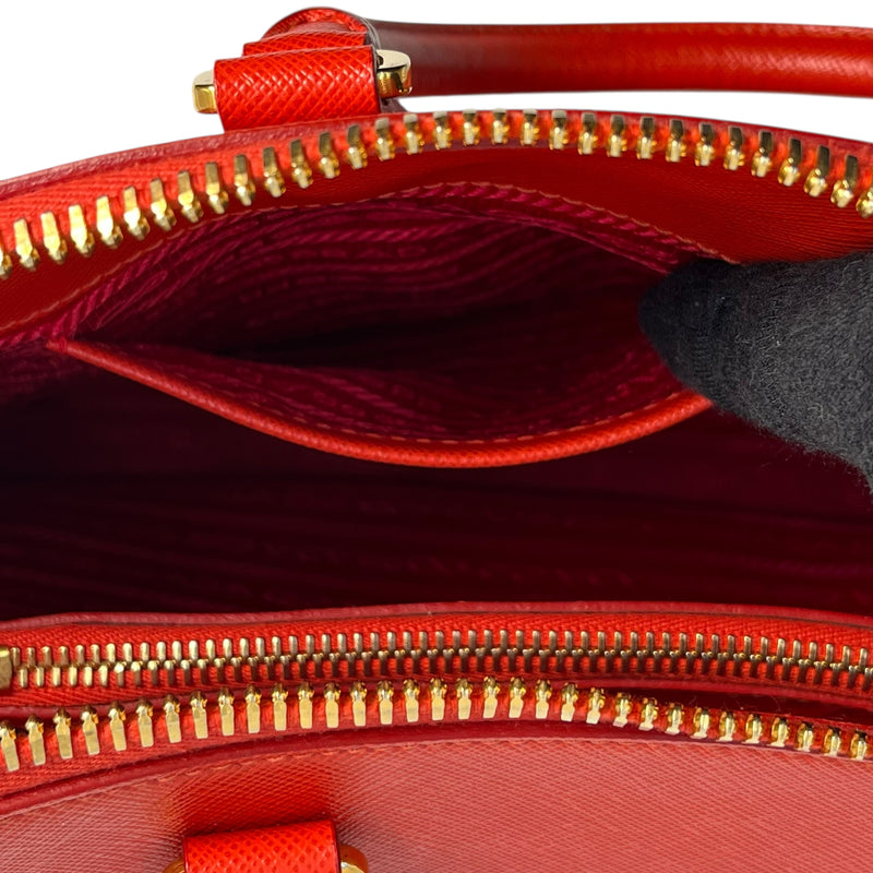 PRADA Galleria Saffiano Leather Handbag - Red 