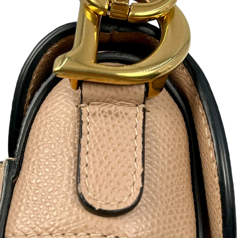 Dior Saddle Leather Handbag - Beige 