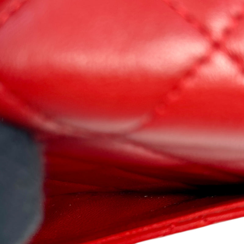 CHANEL Matelasse Chain Wallet Shoulder Bag - Red 