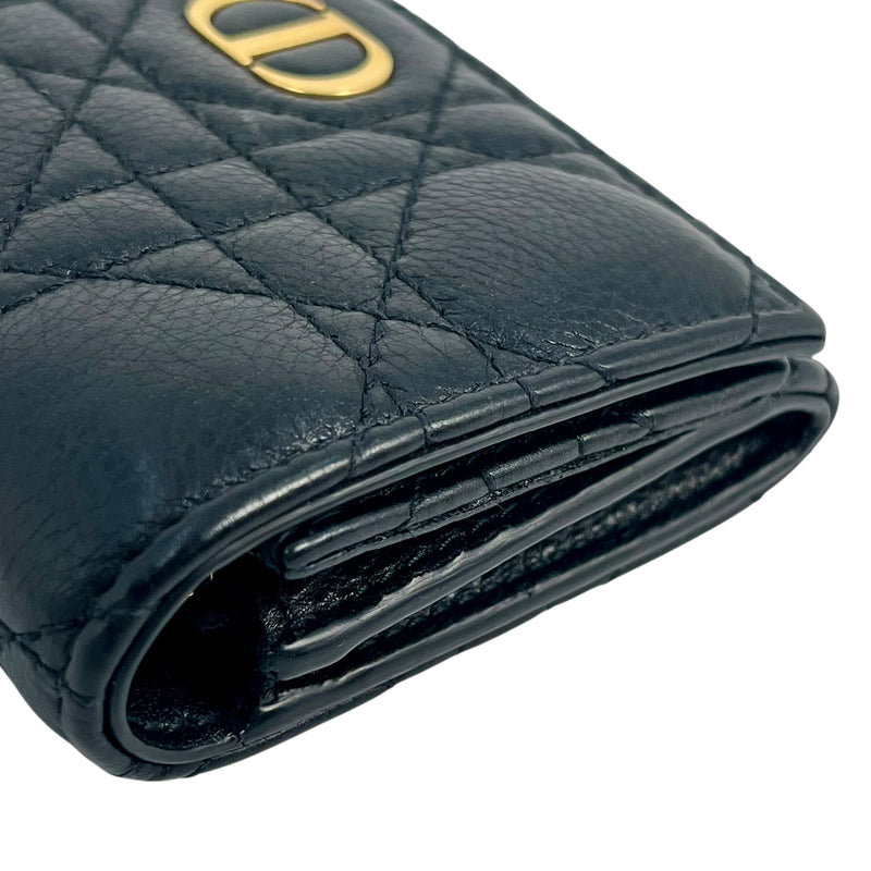 Dior Caro XS Bifold Compact Wallet - Black