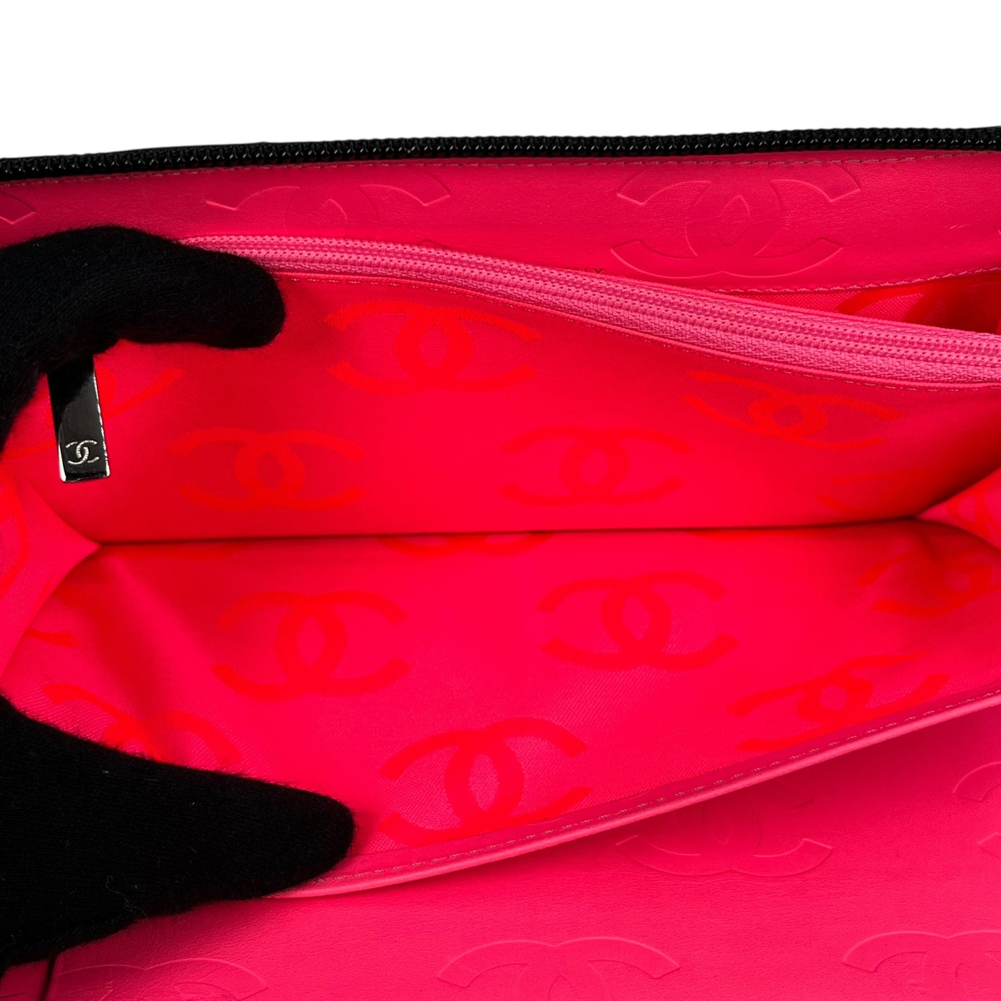 CHANEL Cambon Calfskin Long Wallet - Black 