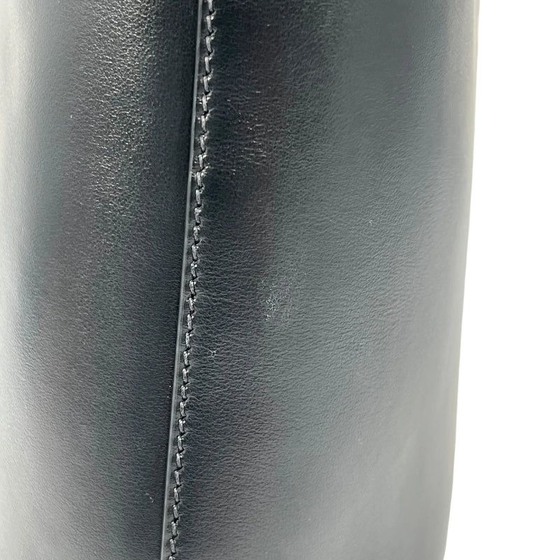 PRADA Soft Calf Leather Tote Bag/Shoulder Bag - Black 