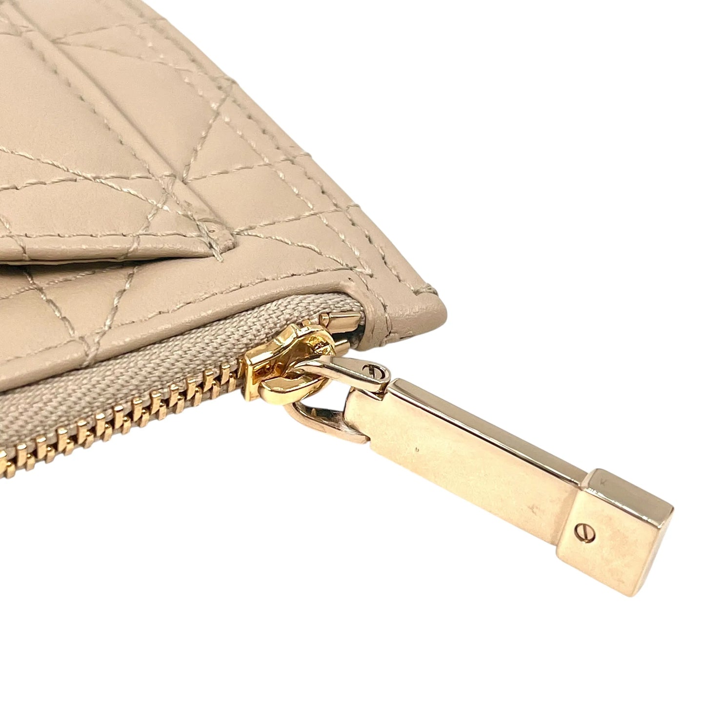 Dior Leather Coin Case and Card Case - Beige 