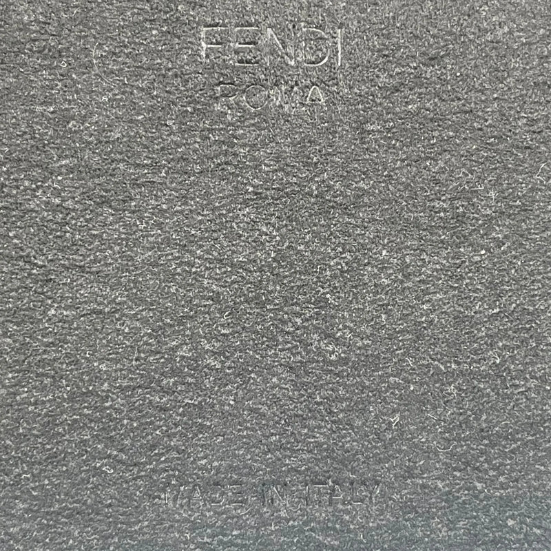 FENDI Mesh Technical Knit Baguette Chain Shoulder Bag - Black 