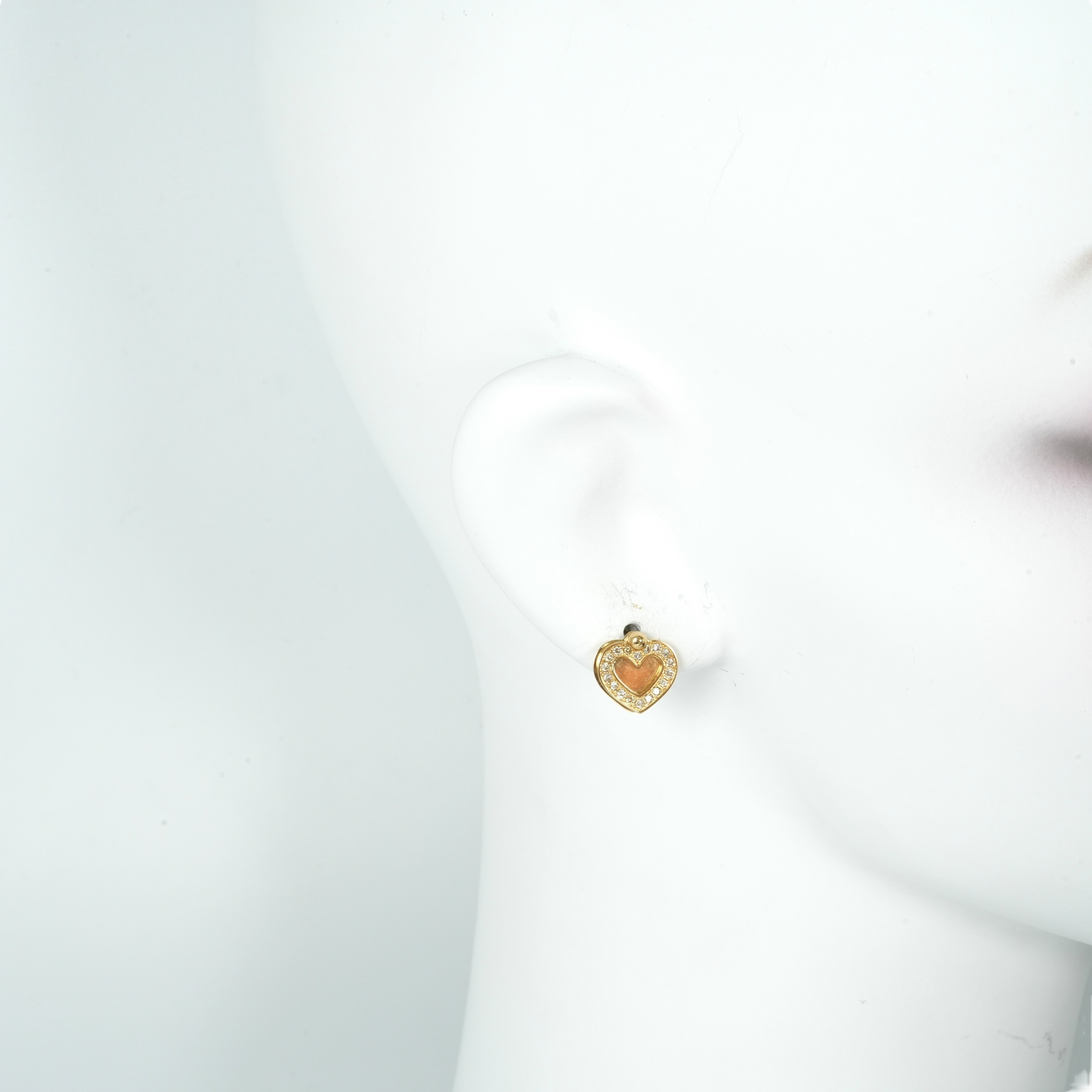 Diamond Heart Earrings - 18KYG - 06797 