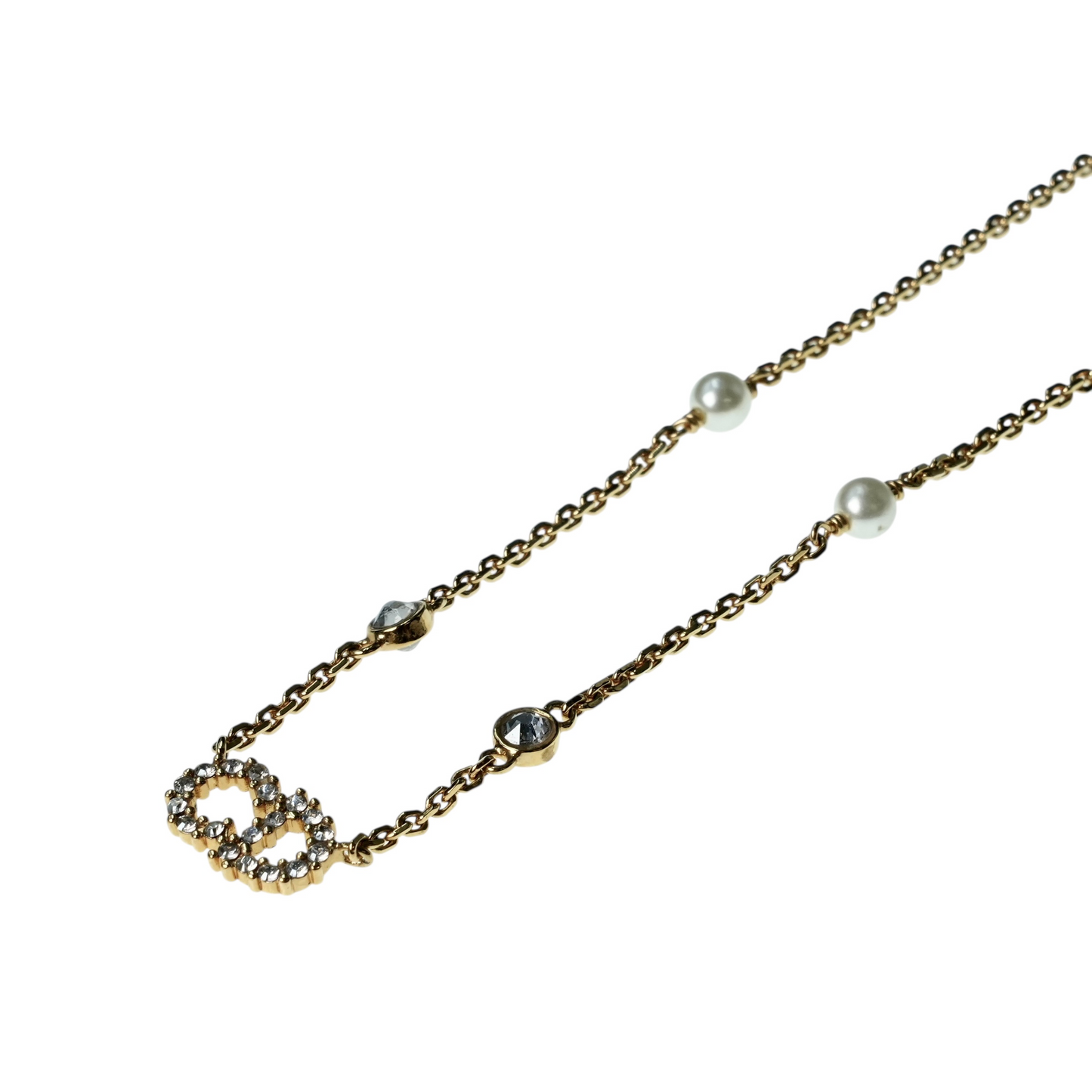 Dior Clair D Lune クレール ディー リュヌ レジンパール ネックレス - メタル