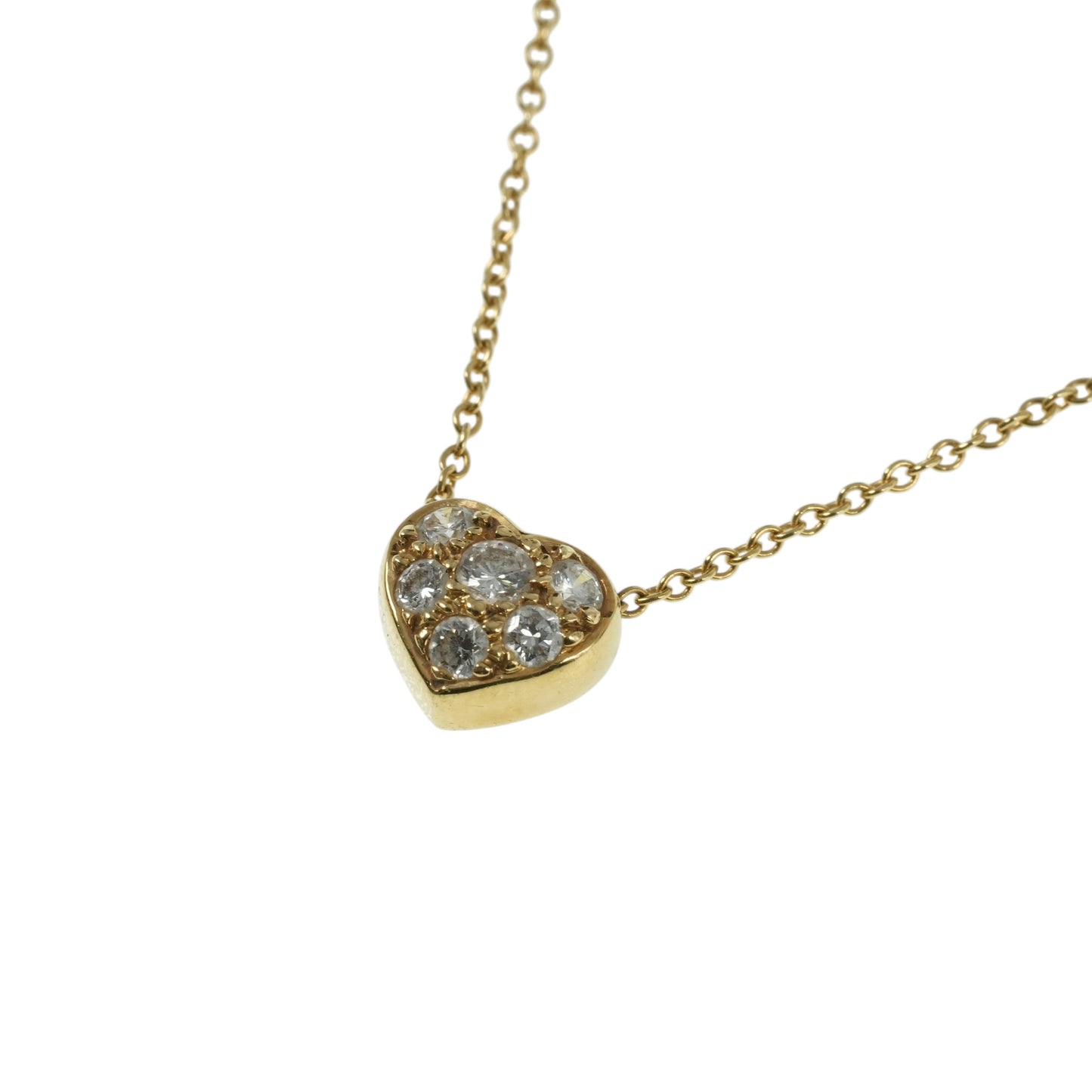 Tiffany Pavé Diamond Heart Necklace - 18KYG 