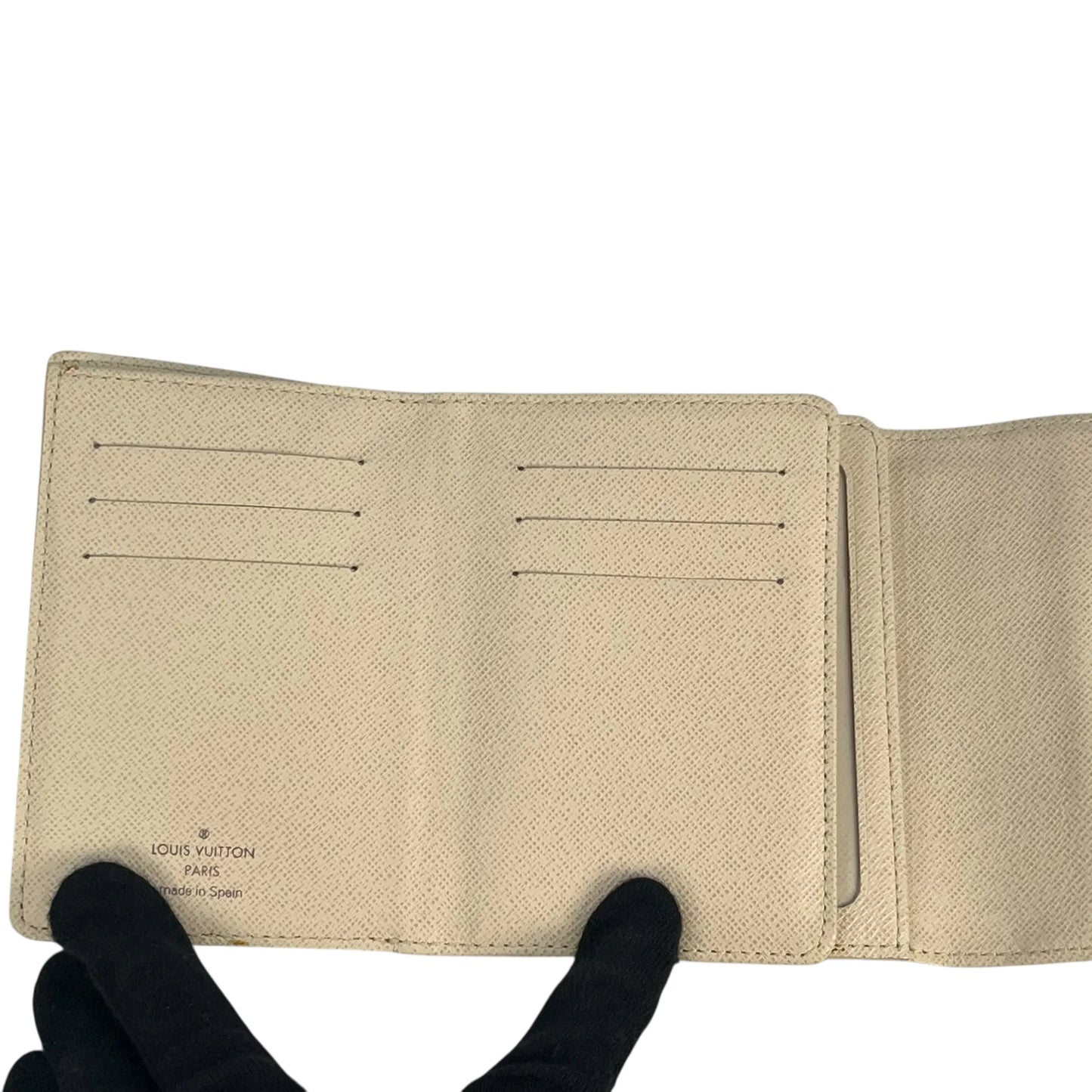 Louis Vuitton Damier Azur Portefeuille Koala Compact Wallet - White 