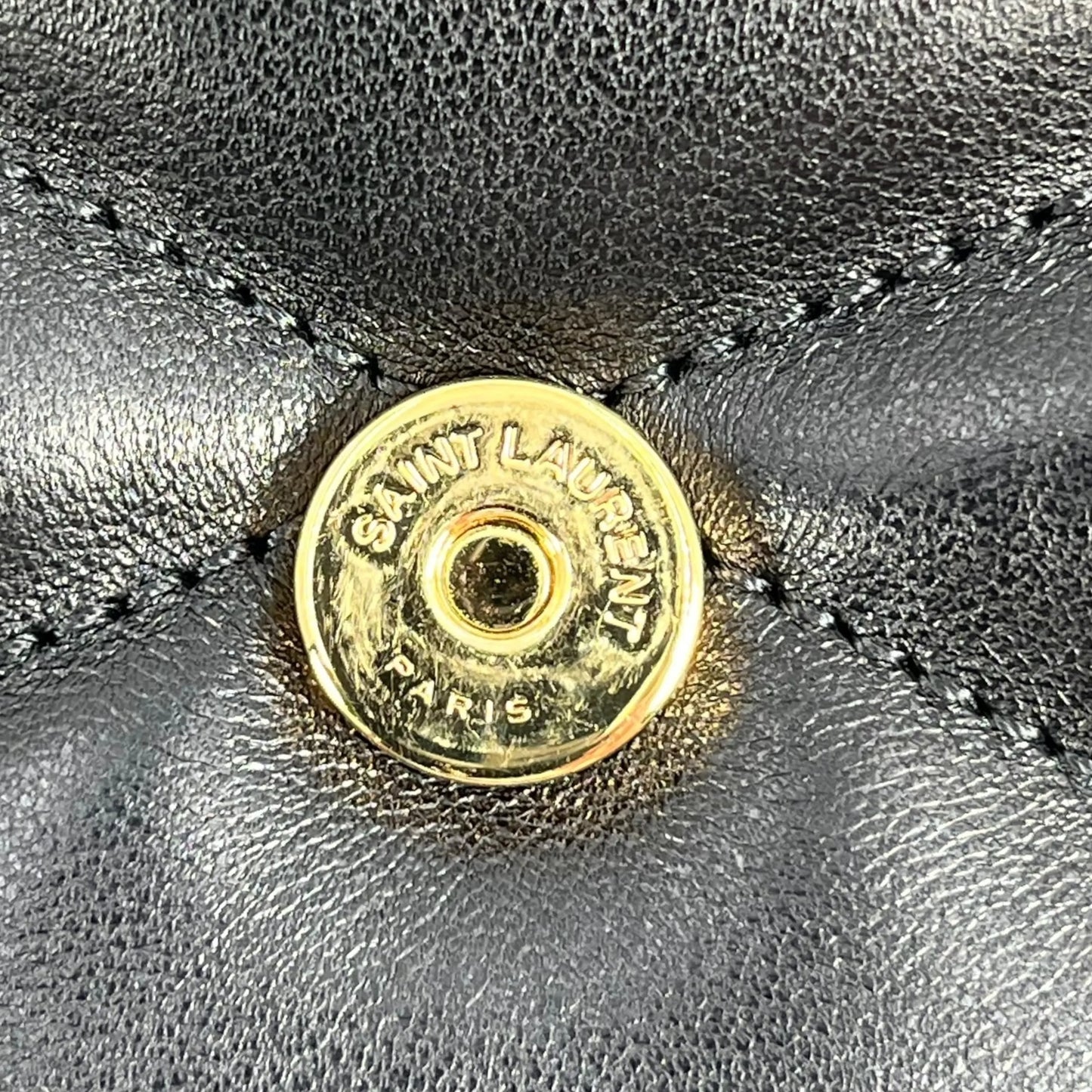 Saint Laurent Quilted Leather Hand Bag One Shoulder Bag - Black 