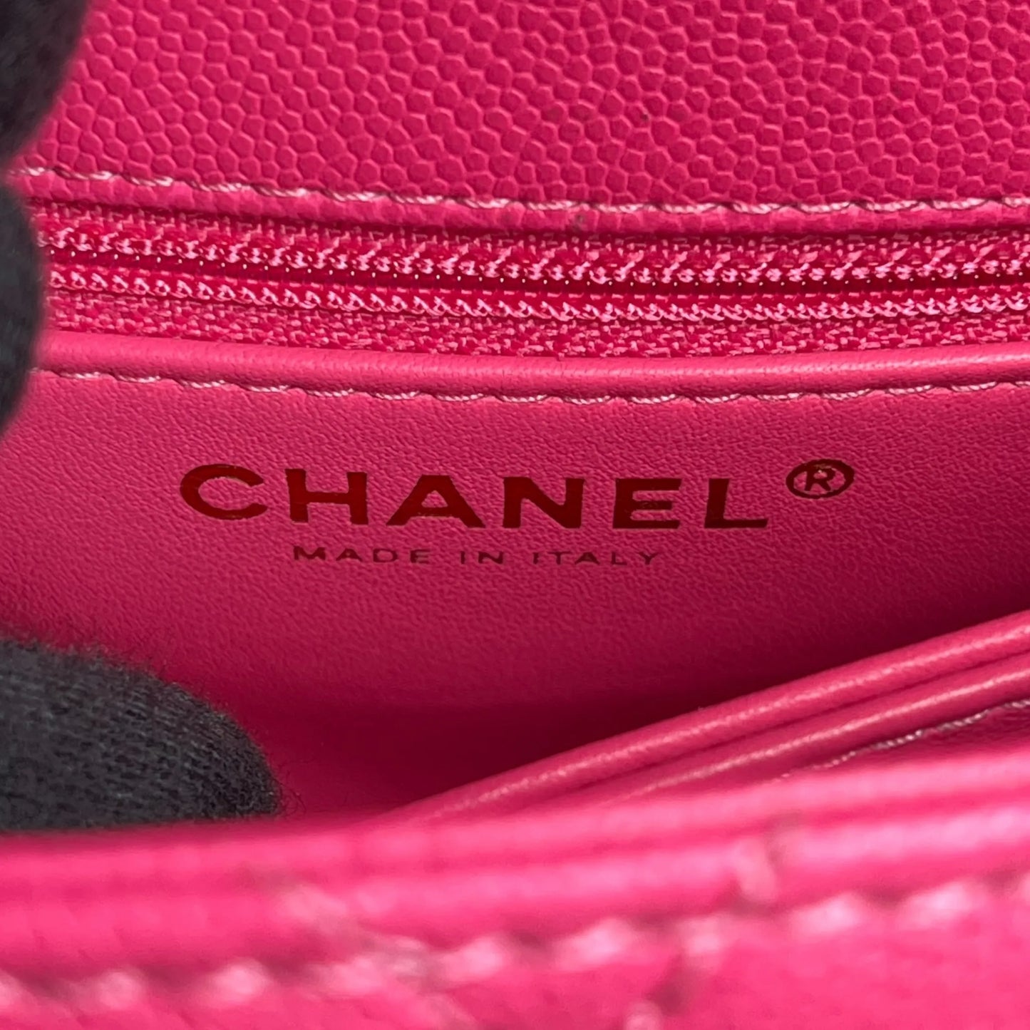 CHANEL ココ ハンドル 19XXS キャビアスキン ハンドバッグ - ピンク