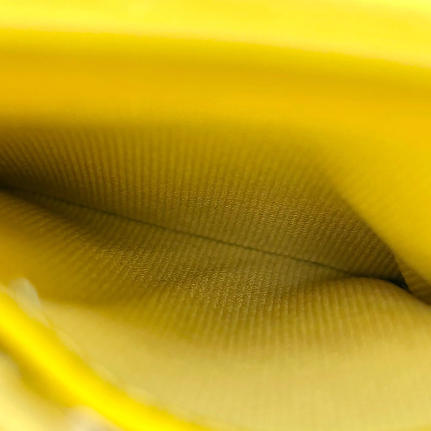 CHANEL Caviar Leather Matelasse Tri-Fold Compact Wallet - Yellow 