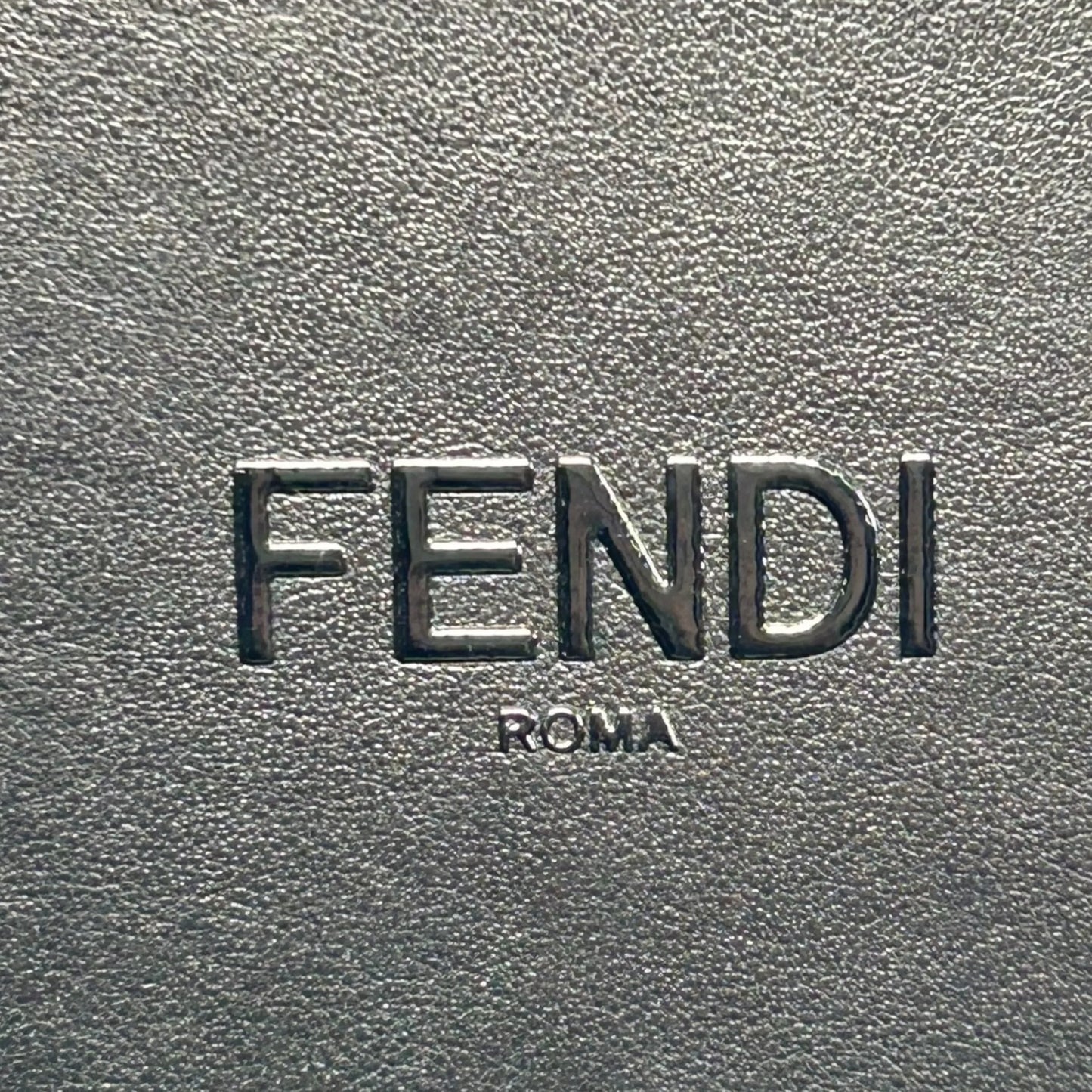 Fendi Roma Vertical Box Shoulder Bag - Black 