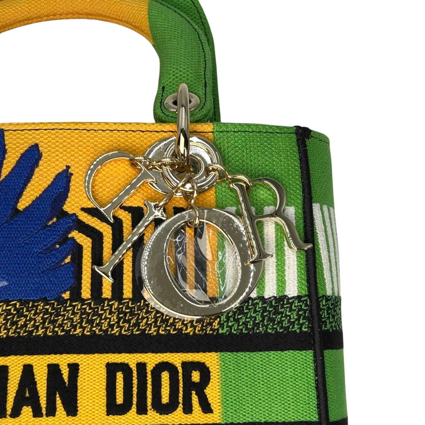 Dior Lady D-Light Handbag - Yellow and Green 