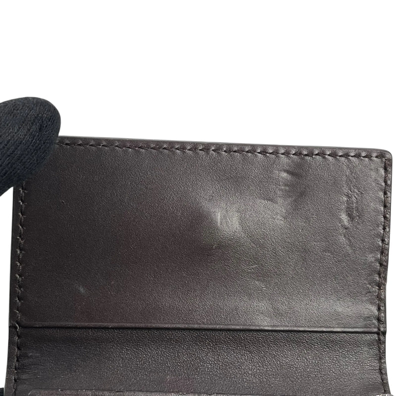 GUCCI Guccissima Key Case - Dark Brown 
