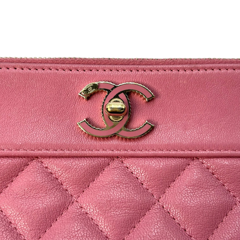 CHANEL Materasse Caviarskin Chain Wallet - Pink - 31343 