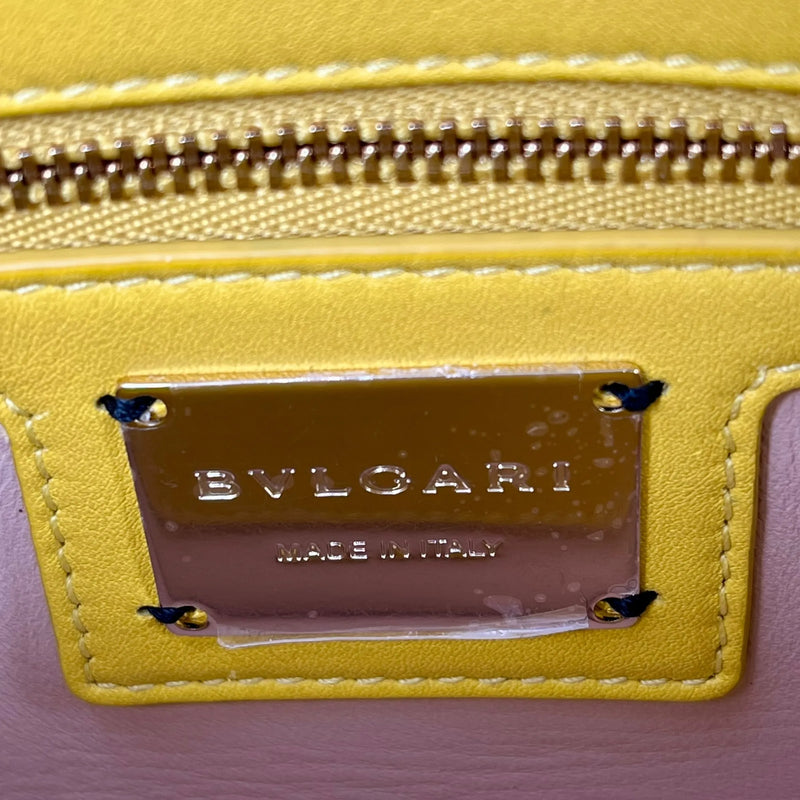 BVLGARI Serpenti Cabochon Chain Shoulder Bag - Yellow 