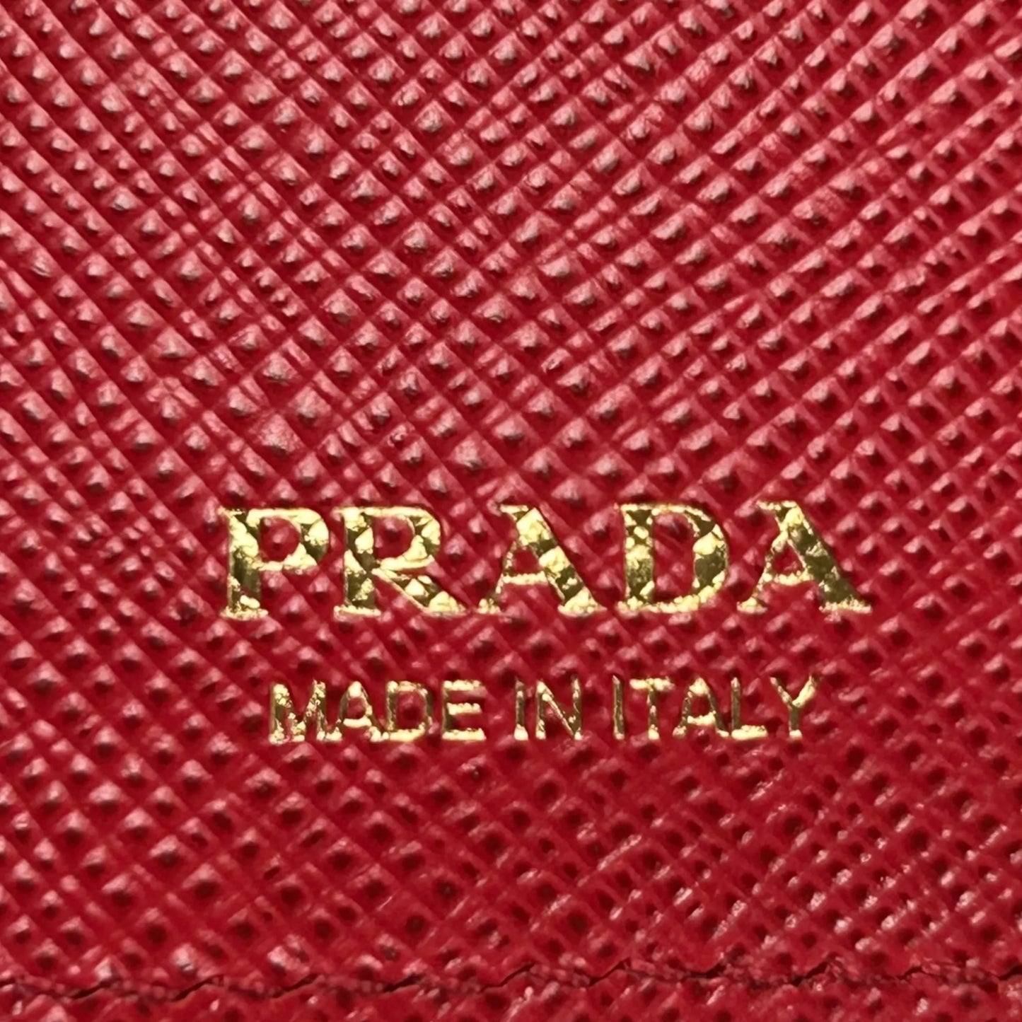 PRADA Heart Print Compact Wallet - Black 