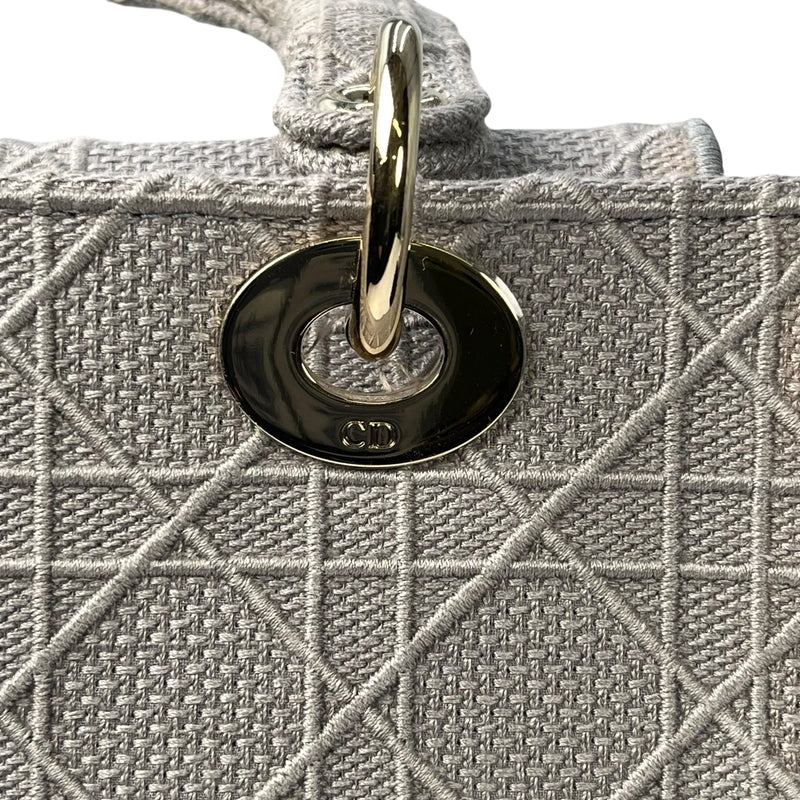 Christian Dior Lady Dior D Lite Hand Bag Shoulder Bag - Gray 