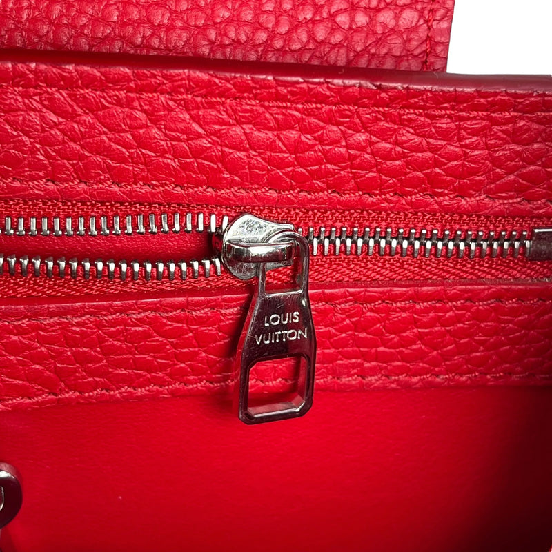 LOUIS VUITTON Capucines BB Leather Handbag/Shoulder Bag - Red 