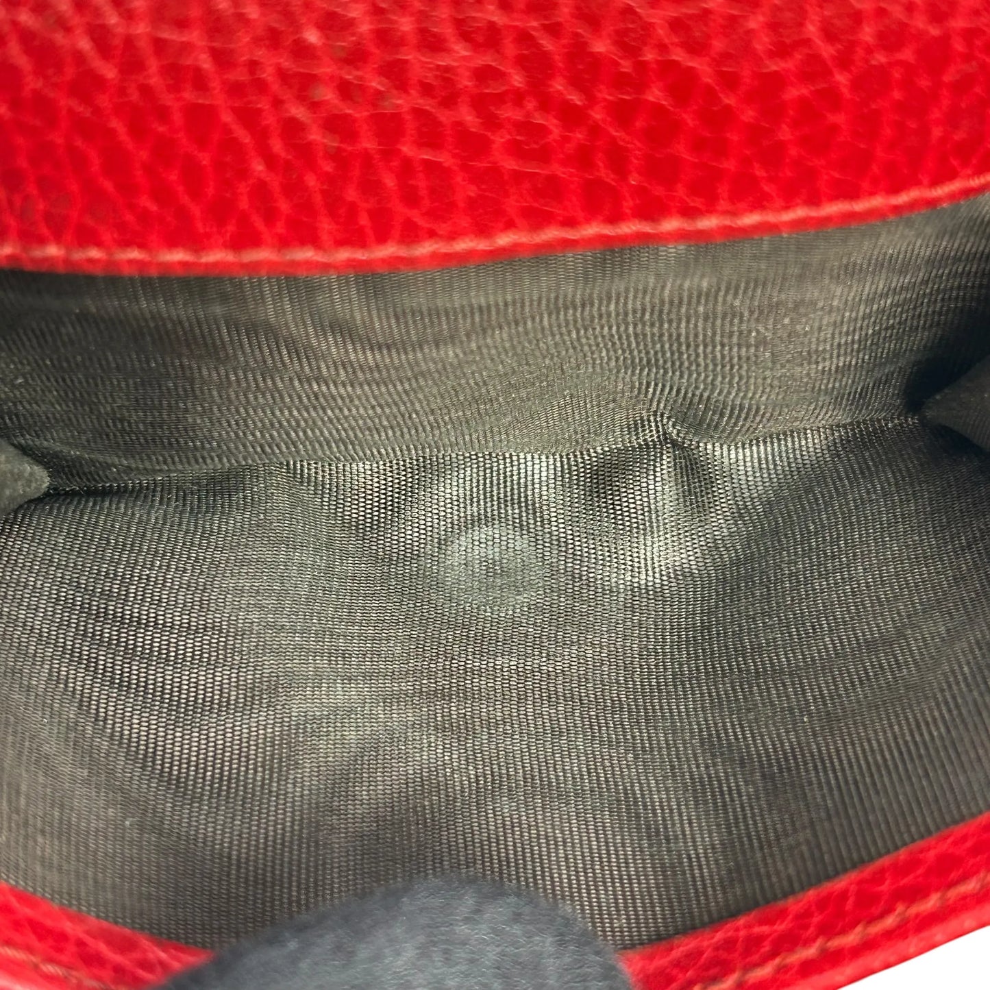 GUCCI GG Marmont Leather Compact Wallet - Red 