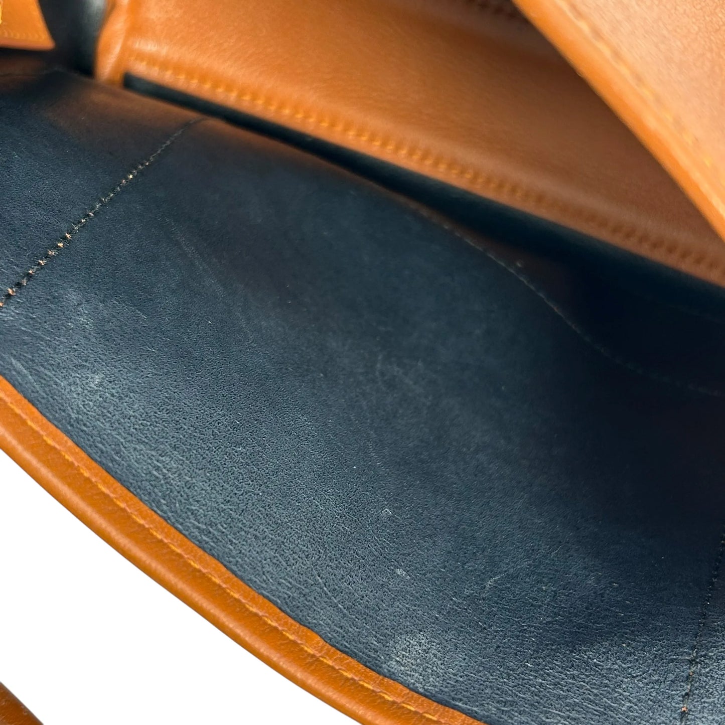 BALENCIAGA Navy Cabas Leather Handbag/Shoulder Bag - Brown 