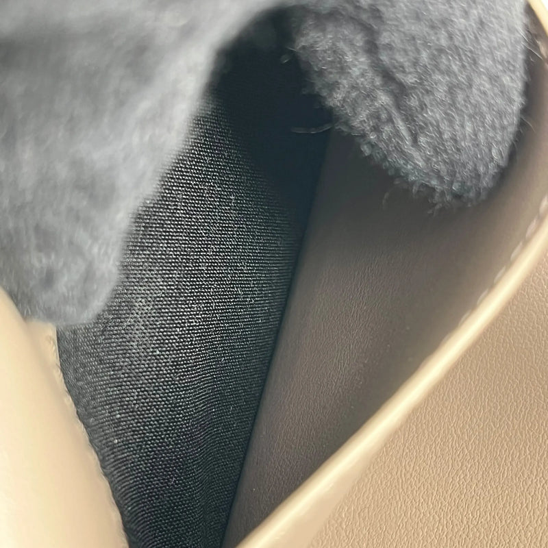 CELINE Small Strap Wallet in Calfskin, Bifold Compact Wallet - Gray 