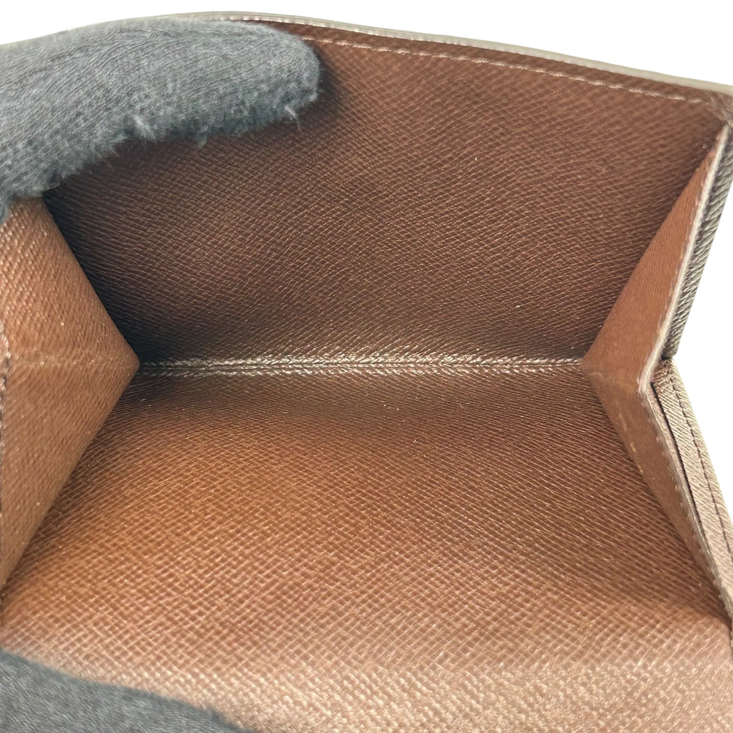 Louis Vuitton Portefeuille Elise Damier Ebene Bi-fold Compact Wallet - Brown 