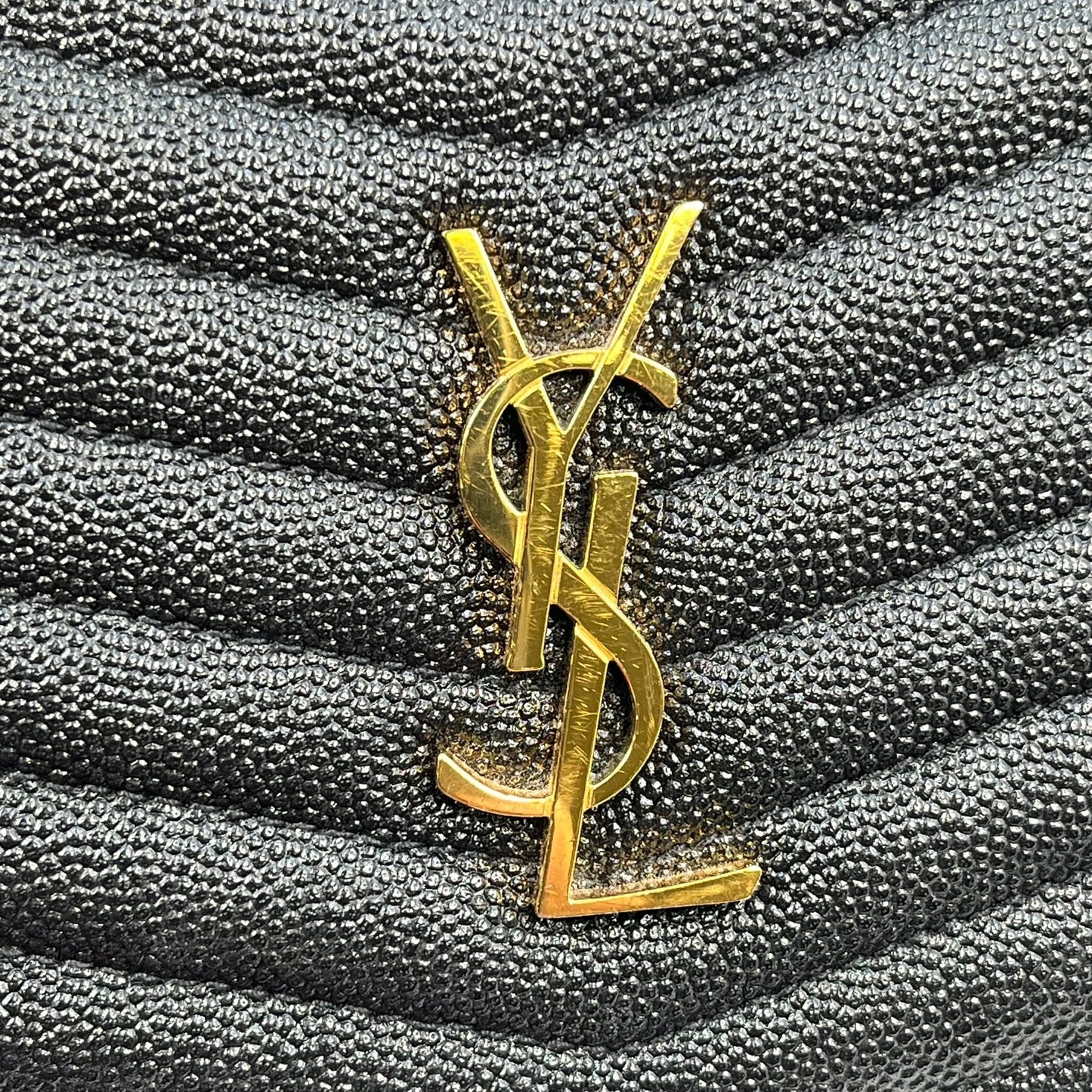 Saint Laurent Lou Mini Bag Calfskin Chain Shoulder Bag - Black 