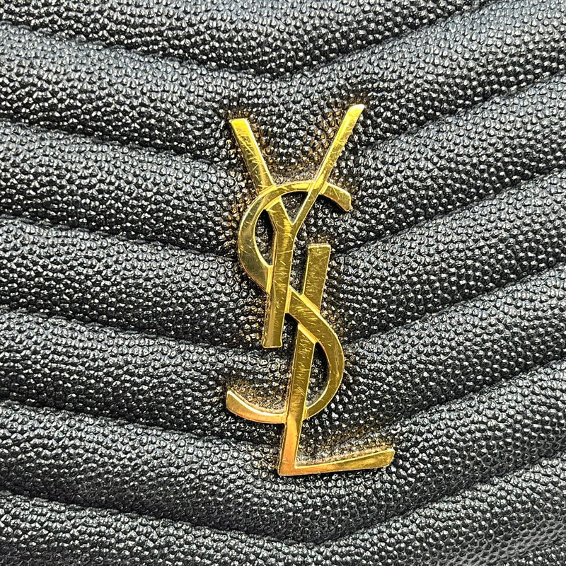 Saint Laurent Lou Mini Bag Calfskin Chain Shoulder Bag - Black 