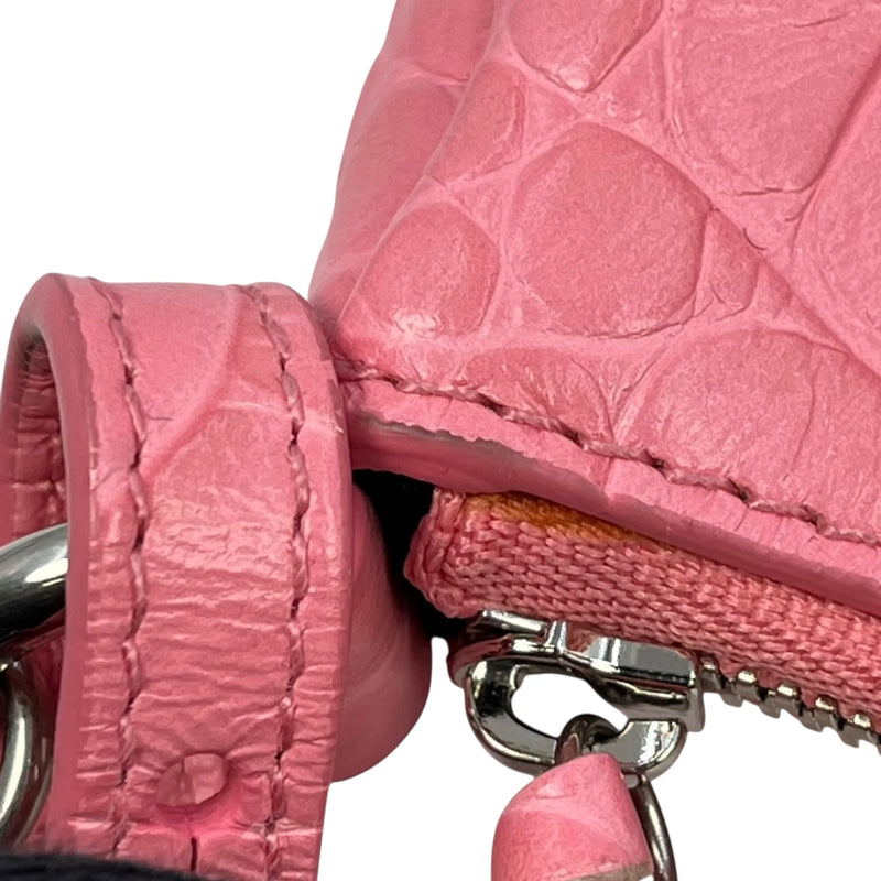BALENCIAGA Le Cagole Leather Mini Handbag/Shoulder Bag - Pink 