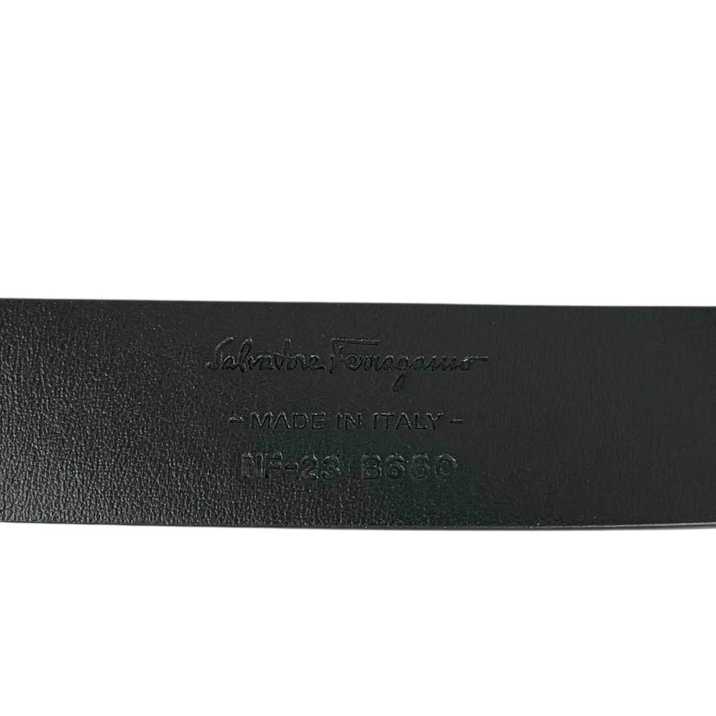 Ferragamo Gancini Studded Leather Belt - Black 