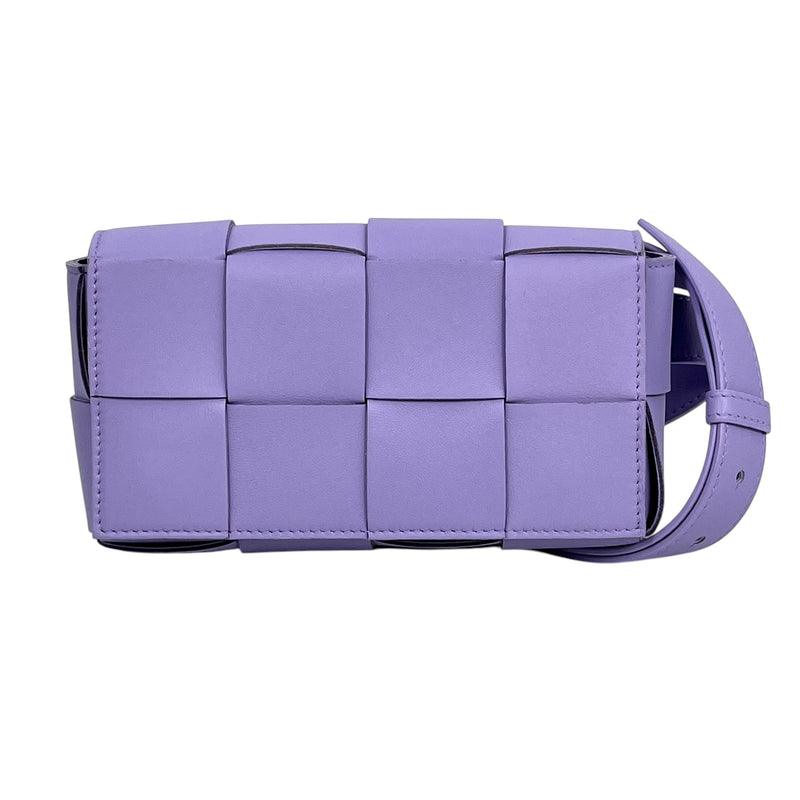 Bottega Veneta Maxi Intrecciato Cassette Mini Shoulder Bag - Purple 