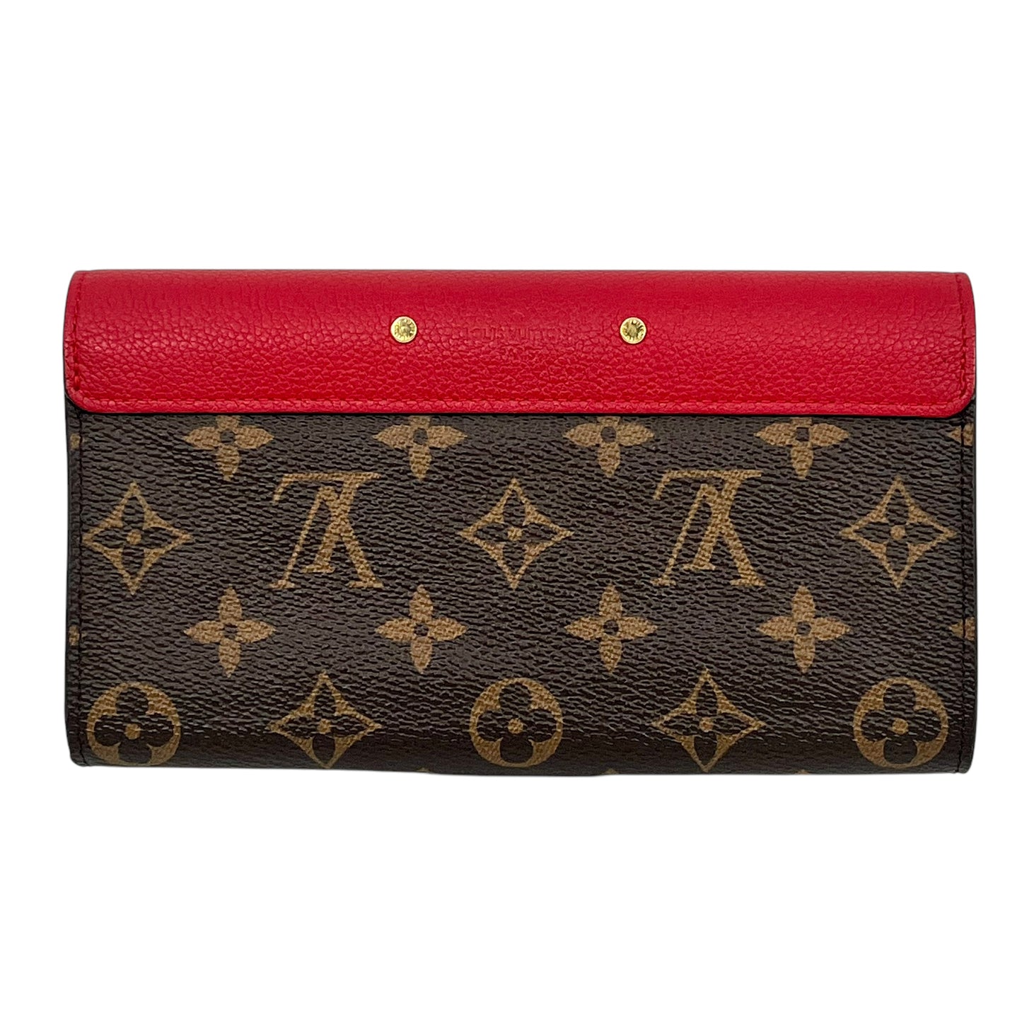 Louis Vuitton Monogram Pallas Portefeuille Long Wallet - Red 