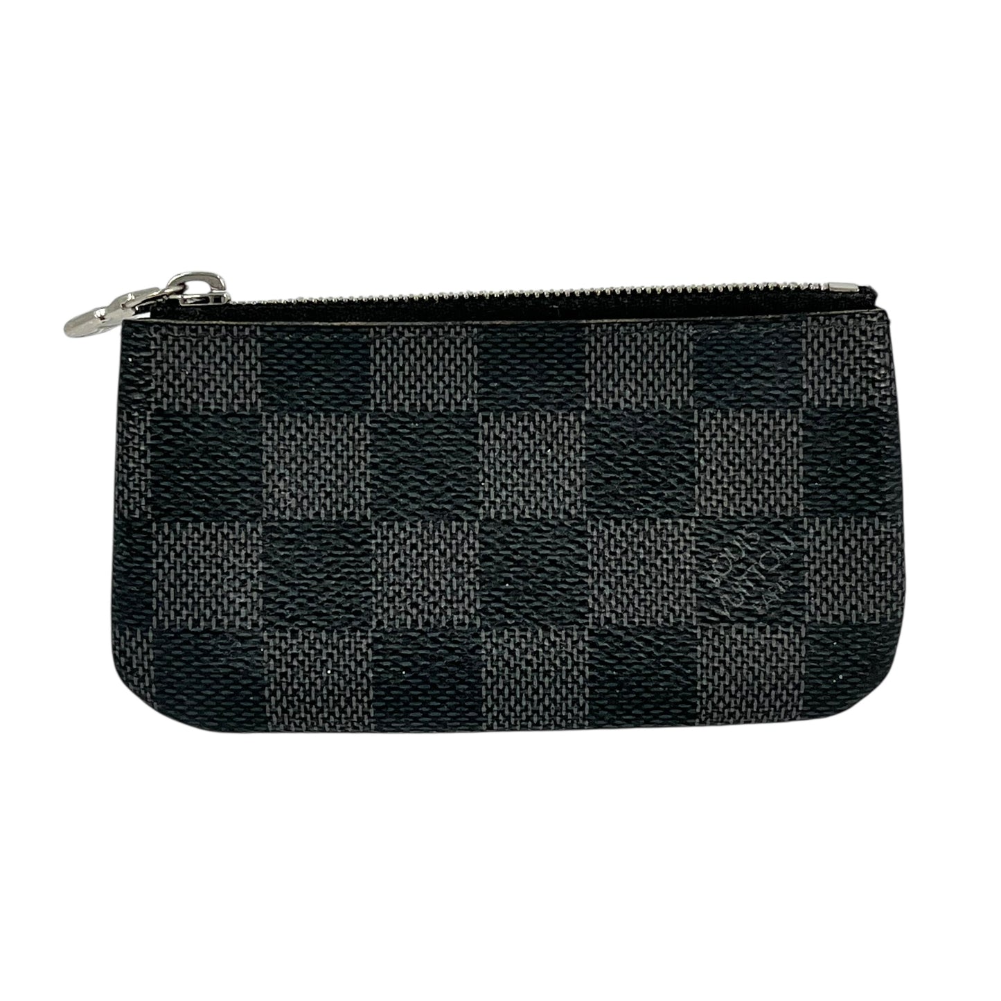 Louis Vuitton Damier Graphite Pochette Clé Coin Case with Key Ring - Black 