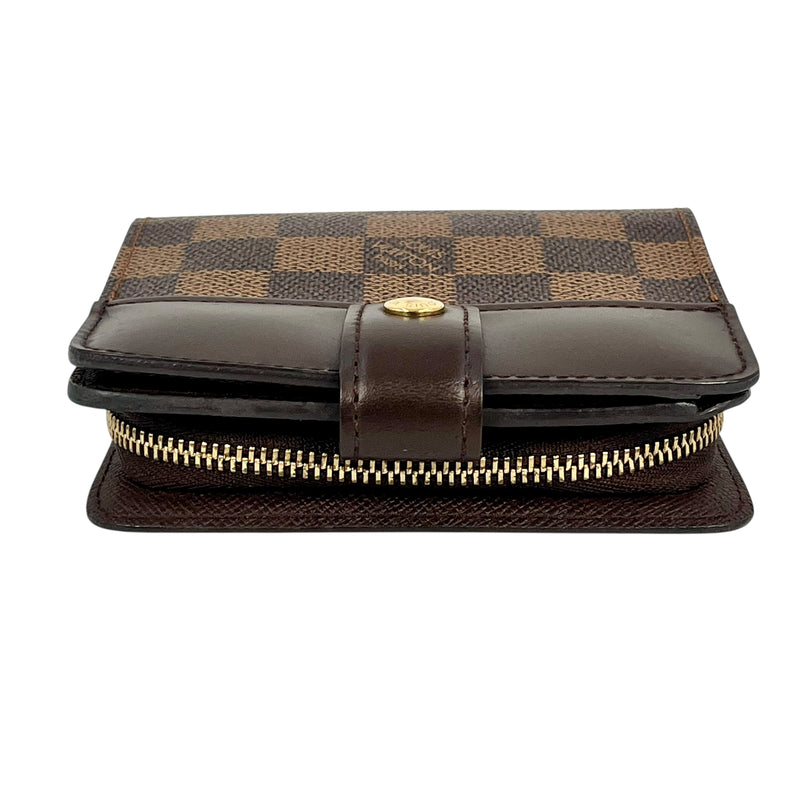 Louis Vuitton Damier Zip Bifold Compact Wallet - Brown 