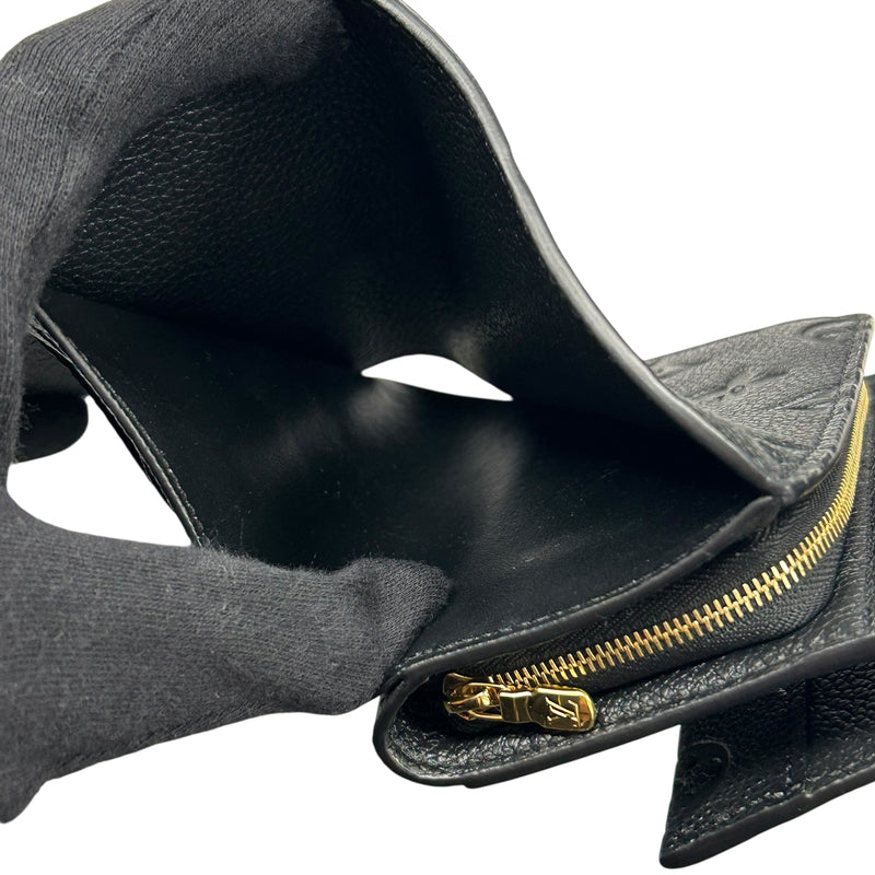 Louis Vuitton Monogram Empreinte Portefeuille Metis Tri-fold Compact Wallet - Noir Black 