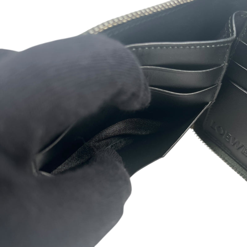 LOEWE Anagram Zippy Bi-fold Compact Wallet - Green 