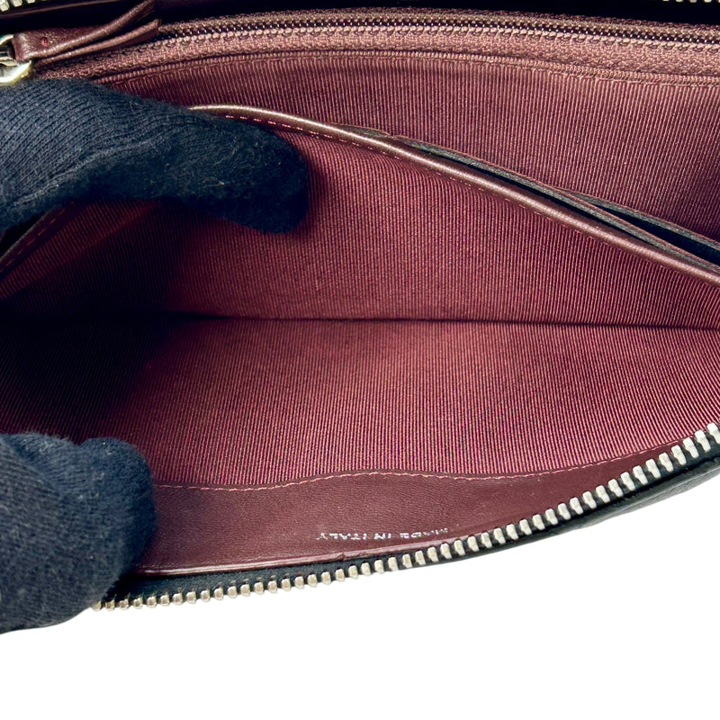 CHANEL Cambon Line Lambskin Long Wallet - Black 