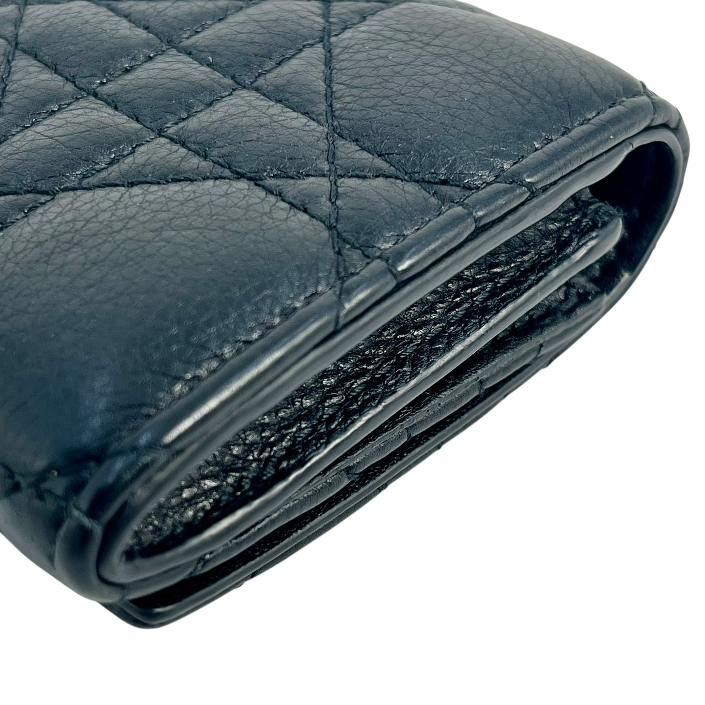 Dior Caro XS Bifold Compact Wallet - Black