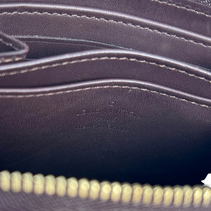 Louis Vuitton Vernis Zippy Card Case Bifold Compact Wallet - Dark Brown 