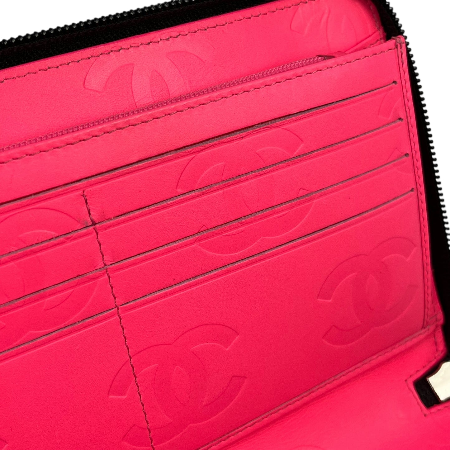 CHANEL Cambon Calfskin Long Wallet - Black 